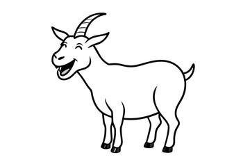 silhouette of a goat