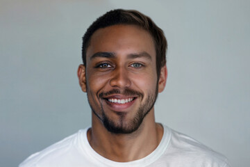 Obraz premium Person consisting of an African American man and a Caucasian man.