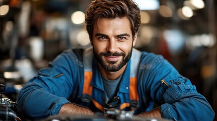 Mechanic working under the hood of a car in an auto repair shop, highlighting the technical expertise needed in vehicle maintenance