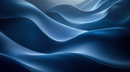 Fototapeta premium Abstract blue wave patterns flowing gracefully in a modern design, emphasizing smooth curves and elegant aesthetics