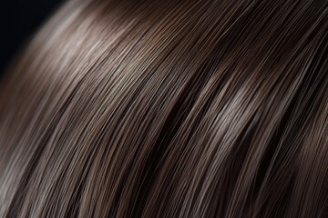 Fototapeta premium Close-Up of Brown Straight Hair Texture