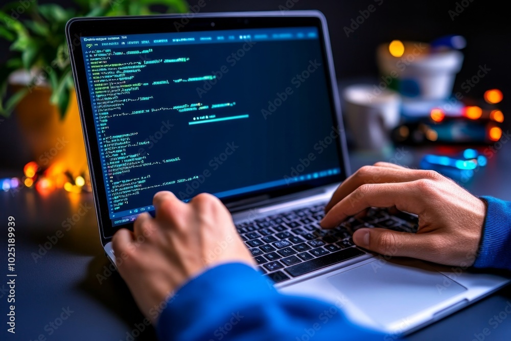 Poster Laptop screen showing a single terminal command, symbolizing the clean, streamlined nature of ethical hacking in its simplest form