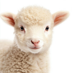 Naklejka premium Baby Lamb Isolated