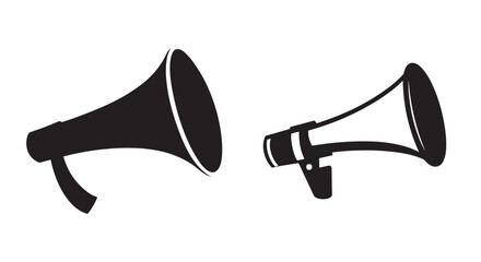 megaphone icon, megaphone silhouette vector, Loudspeaker megaphone line art icon
