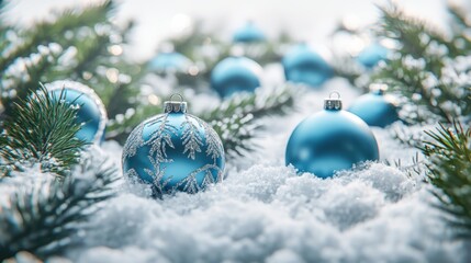 The Blue Christmas Ornaments