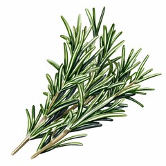 Fototapeta premium Delicate Watercolor Rosemary Botanical Illustration