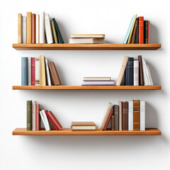 Modern Bookshelf Isolated