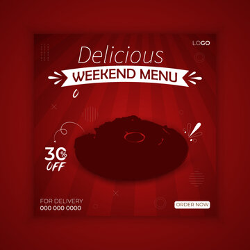 Special delicious Food menu social media post design template