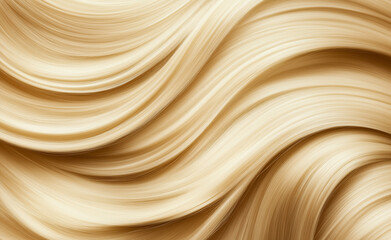 Golden wavy hair texture, showing smooth, flowing strands in a close-up.