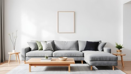 Fototapeta premium Scandinavian Minimalist Living Room
