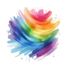 Colorful watercolor hand drawn paper texture torn splatter banner. Wet brush painted spots and strokes.