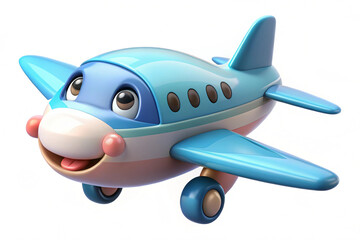 Cute Airplane 3d icon cartoon style