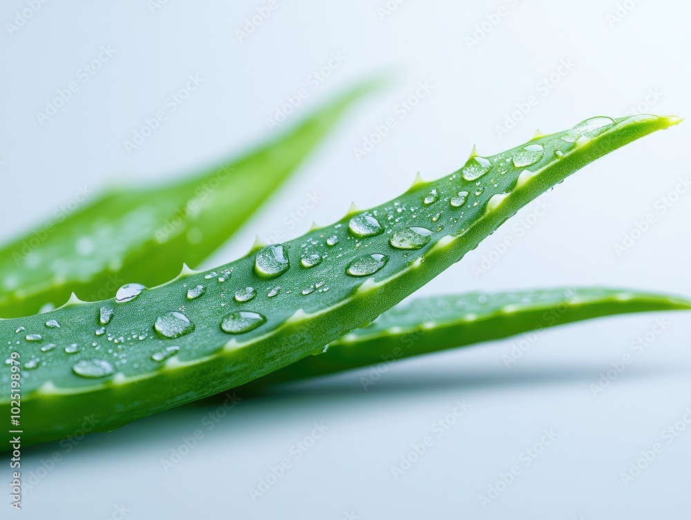 Sticker leaf with drops