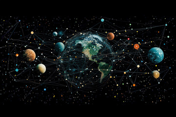 Interconnected Earth and Planets in Vast Space 