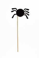 festive paper accessories for halloween party isolated on white background