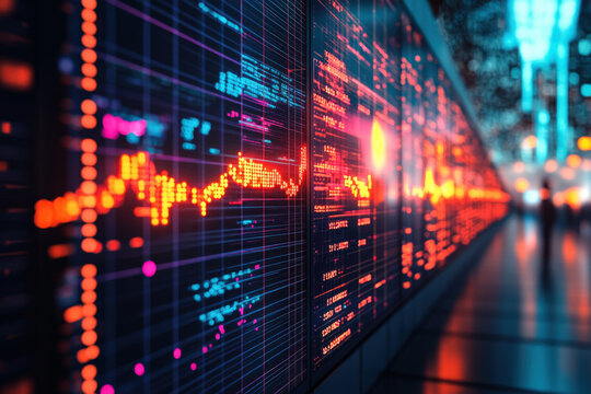 Futuristic Financial Data Visualization 