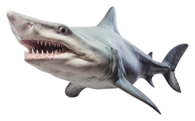 PNG Goblin shark animal fish white background.
