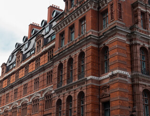 Orange brick building in London