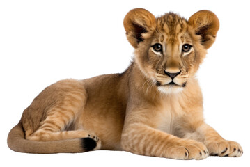 Obraz premium PNG Lion Cub Sitting wildlife sitting mammal.