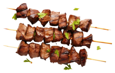 PNG Meat skewers food beef white background.