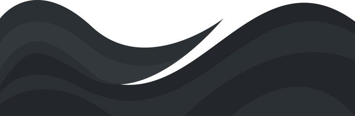 Header footer black grey gray curve abstract style border frame vector illustration banner background design