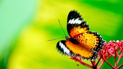 Thai butterfly in garden garden summer flower and butterfly flower butterfly flower butterfly © Kitichai
