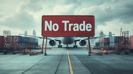 No Trade Sign at Airport.