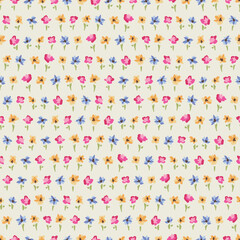 Adorable Tiny Ditsy Flowers Seamless Vector Repeat Pattern