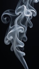 Smoky abstract texture overlay on an isolated black backdrop