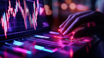 Holographic Financial Data Visualization Concept