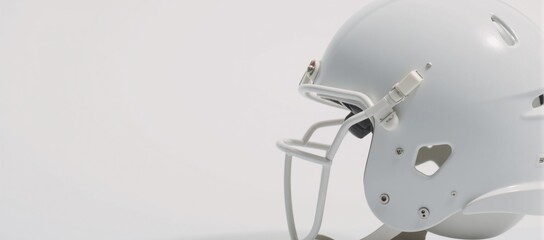 White side-view football helmet