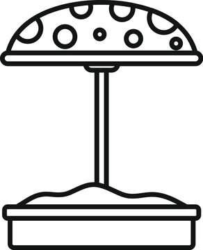 recommend clip art: Sandbox with awning for playing with sand in the kindergarten yard