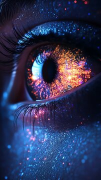 Auge, Pubille, Iris, nachaufnahme
