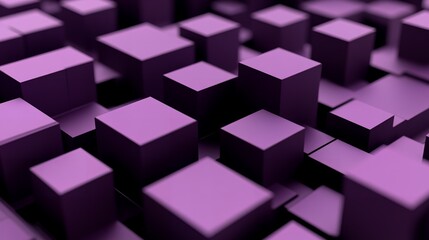 Fototapeta premium Abstract purple 3D cubes background.