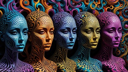 Abstraktion Alle Zufälle sind nicht zufällig 16х9. Hintergrund für das Design 6.