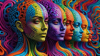 Abstraktion Alle Zufälle sind nicht zufällig 16х9. Hintergrund für das Design 5.