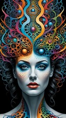 Abstraktion Die Verwirrung sch&ouml;ner Gedanken 9х16. Hintergrund f&uuml;r das Design 4.