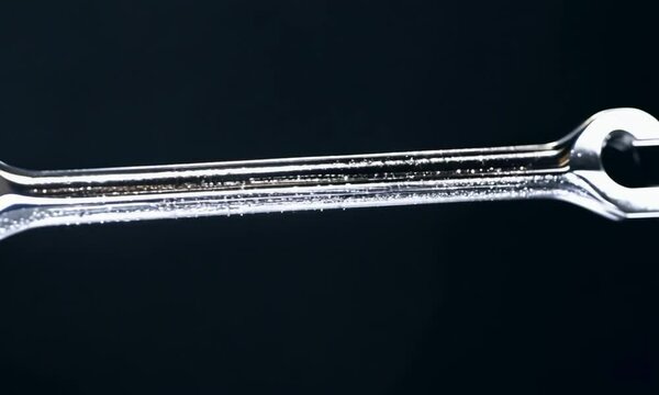 motion past metal shining wrench