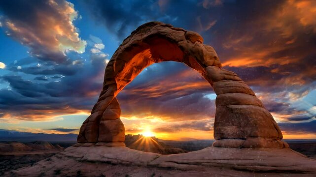 enjoy the sunset in utah,seamless looping 4k video background