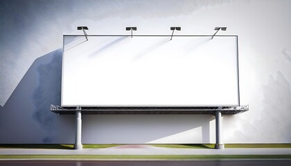 Obraz premium Blank billboard on a clear day, ready for advertising.
