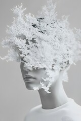 the solarized, absurd photography portrait, minimalism