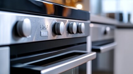 modern kitchen oven showing its elegant design generative ai