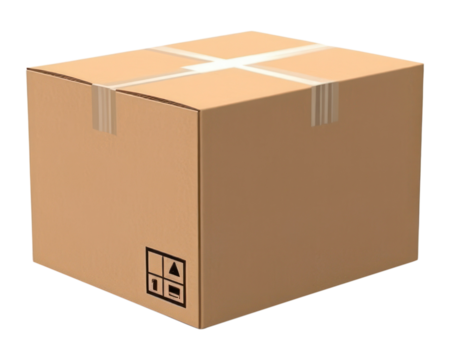 PNG Cardboard carton box delivering.