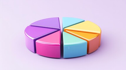 Obraz premium Multicolor 3D circular graphic with glossy finish generative ai