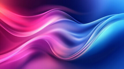 Abstract Background with Blue and Pink Wavy Lines