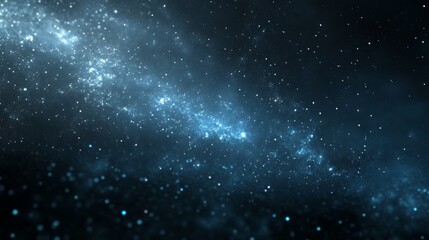 Fototapeta premium Night sky filled with shining stars across the galaxy. 