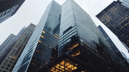 Naklejka premium commercial office buildings. generative ai