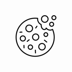 cookie bite icon sign vector