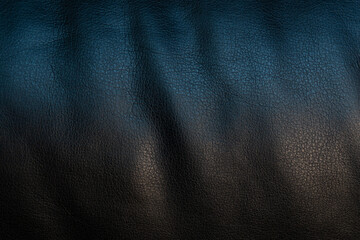 A close-up of faux leather with a golden-blue iridescent finish and a texture that mimics genuine...
