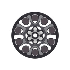 Film reel vector, cinema logo on white background. Generative AI